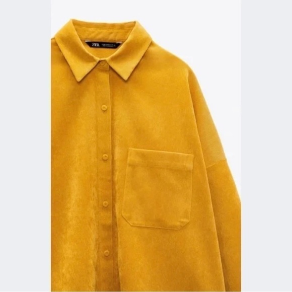 Zara Button Lined-waled Corduroy Shirt - Picture 12 of 12